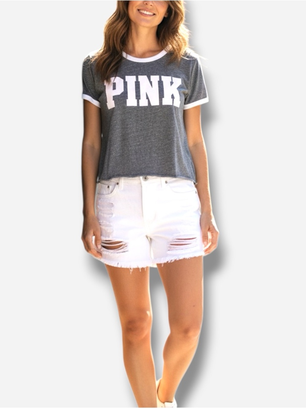 🌸New🌸 Pink Victoria’s Secret Crop T-shirt Top XS